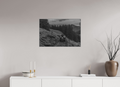 75 x 50 cm, ArtBox Aluminium, 25mm Profiltiefe, Silber Wenn der Tag in den Bergen erwacht