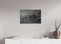 75 x 50 cm, ArtBox Aluminium, 25mm Profiltiefe, Silber Im Nebel der Berge